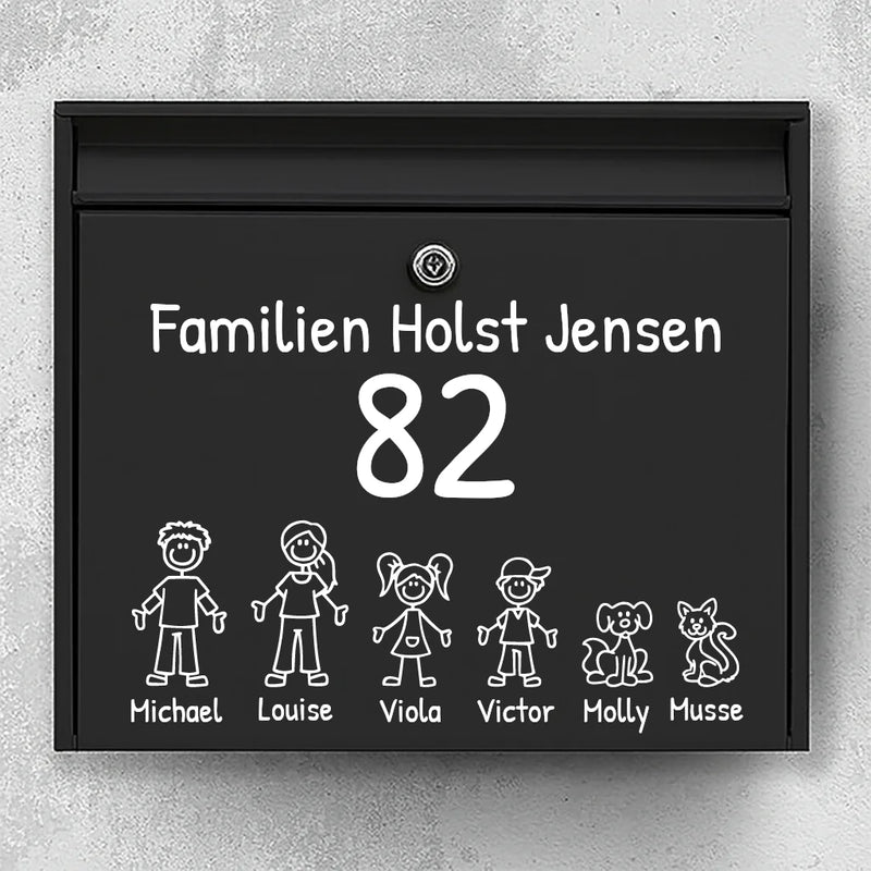 Mailbox sticker - with figures