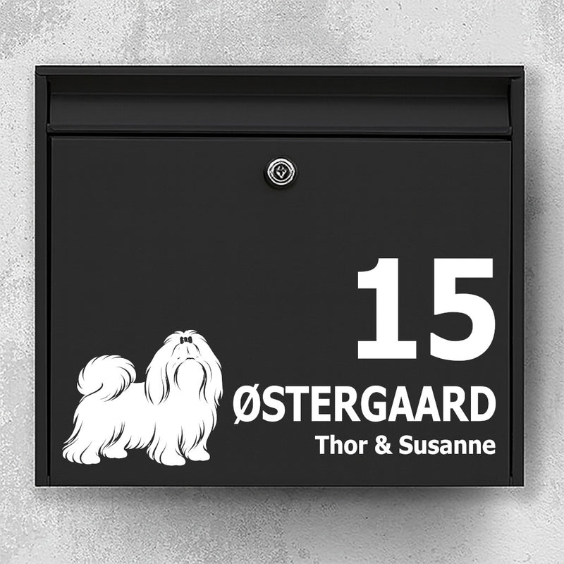 Mailbox sticker with Shih Tzu
