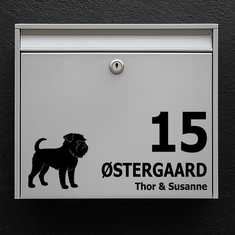 Mailbox sticker with Brussels Griffon