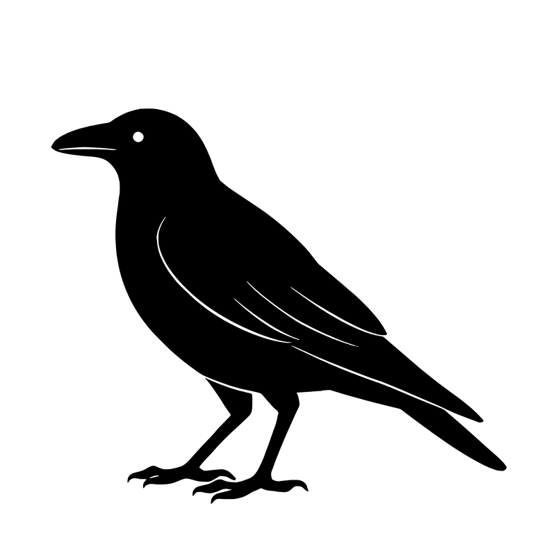 Crow – Single Motif Sticker