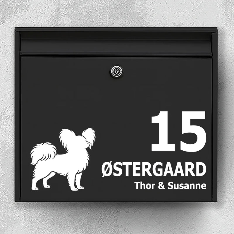 Mailbox sticker with papillon