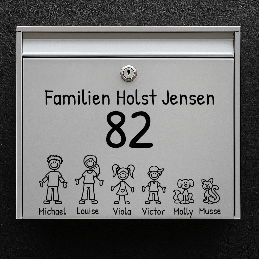 Mailbox sticker - with figures