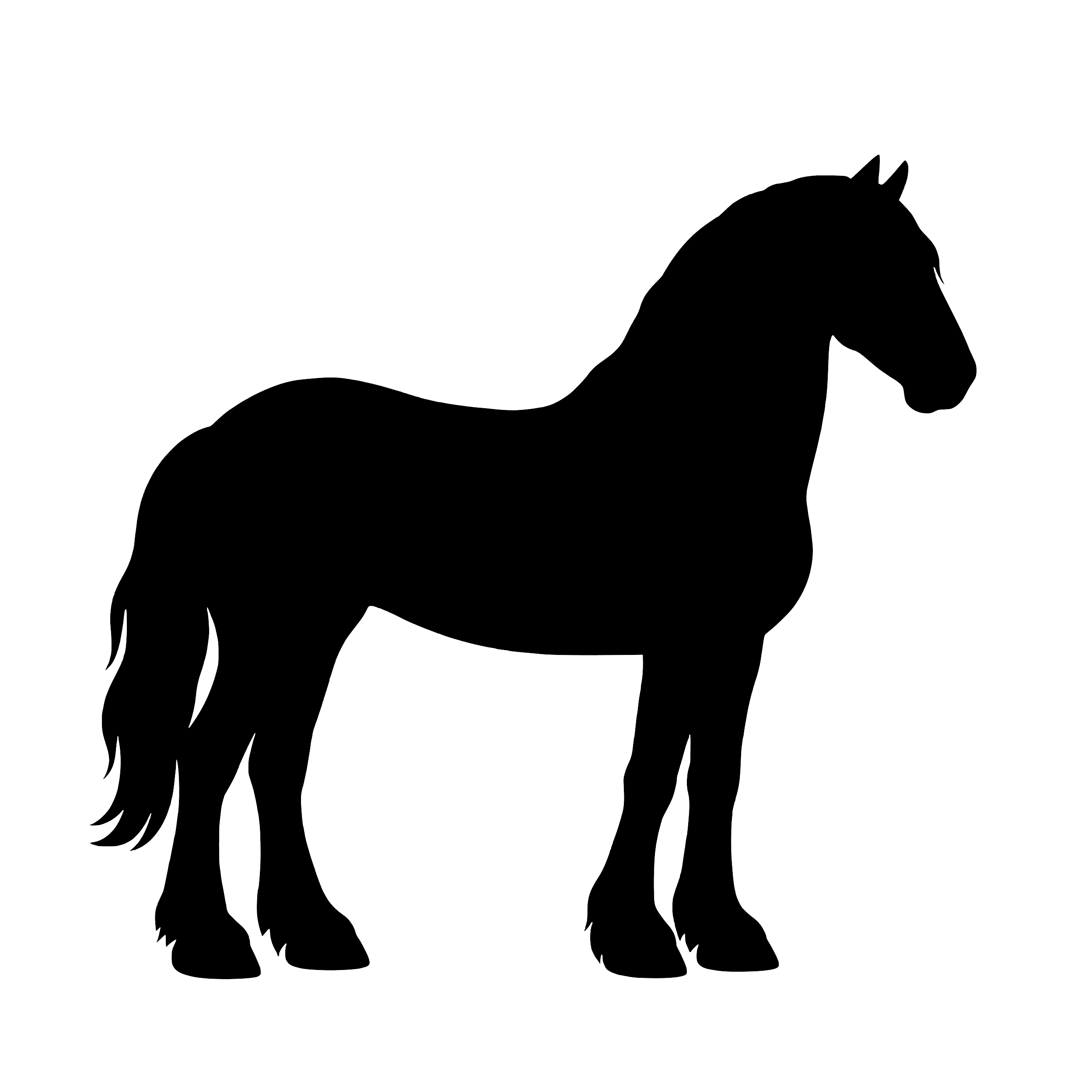 Friesian Horse – Single Motif Sticker