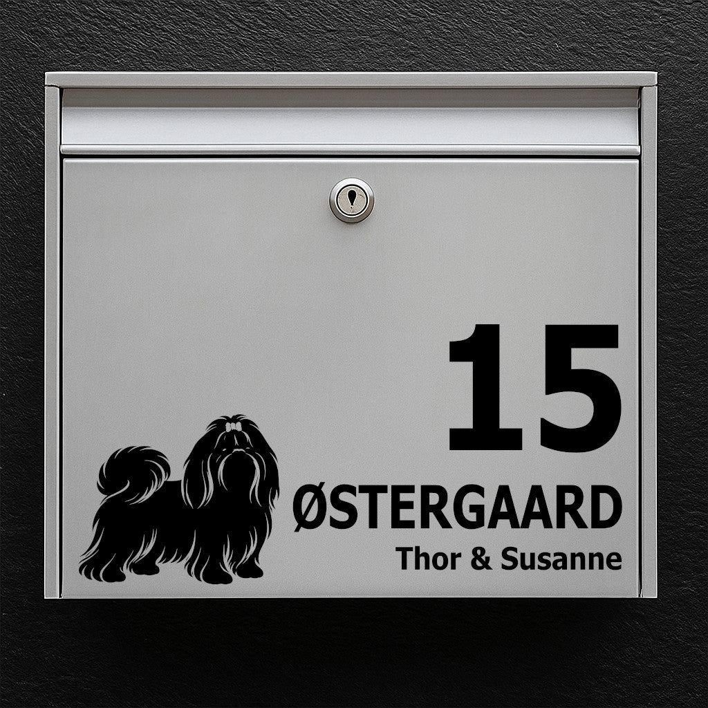 Mailbox sticker with Shih Tzu
