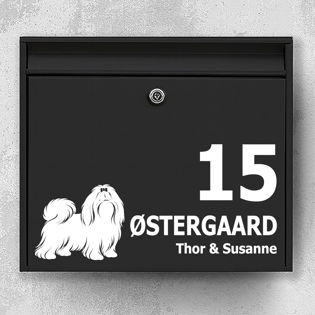 Mailbox sticker with Shih Tzu