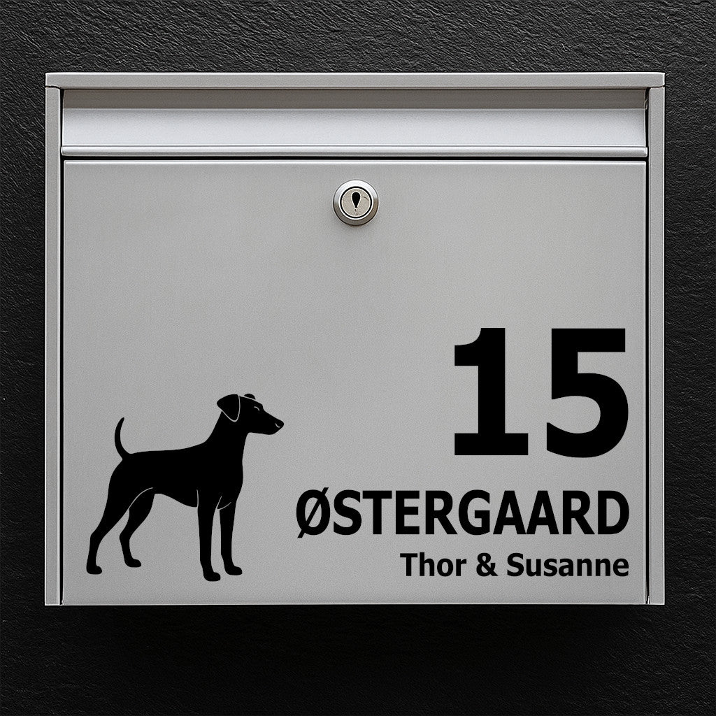 Mailbox sticker with German Pinscher