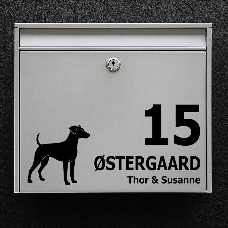 Mailbox sticker with German Pinscher