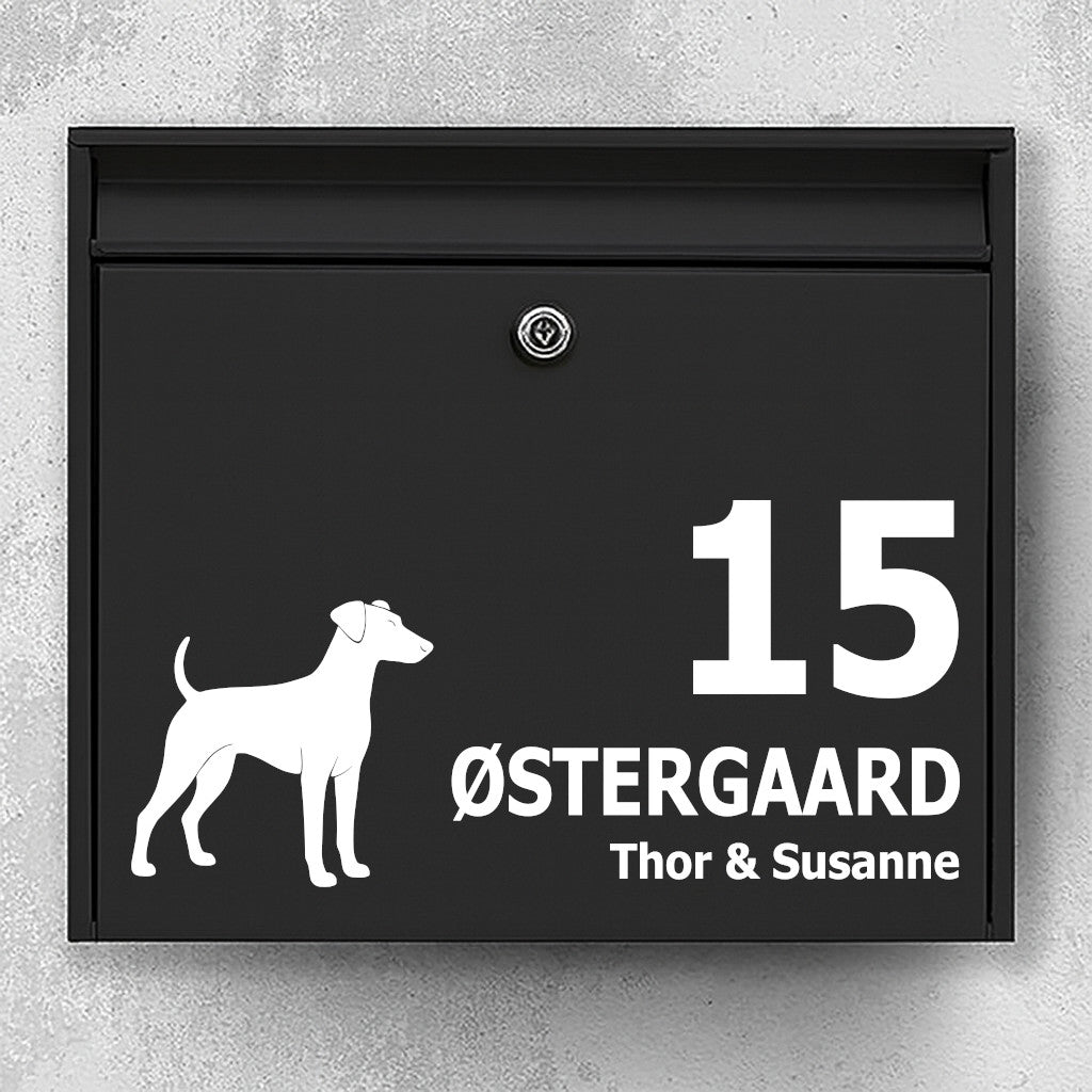 Mailbox sticker with German Pinscher