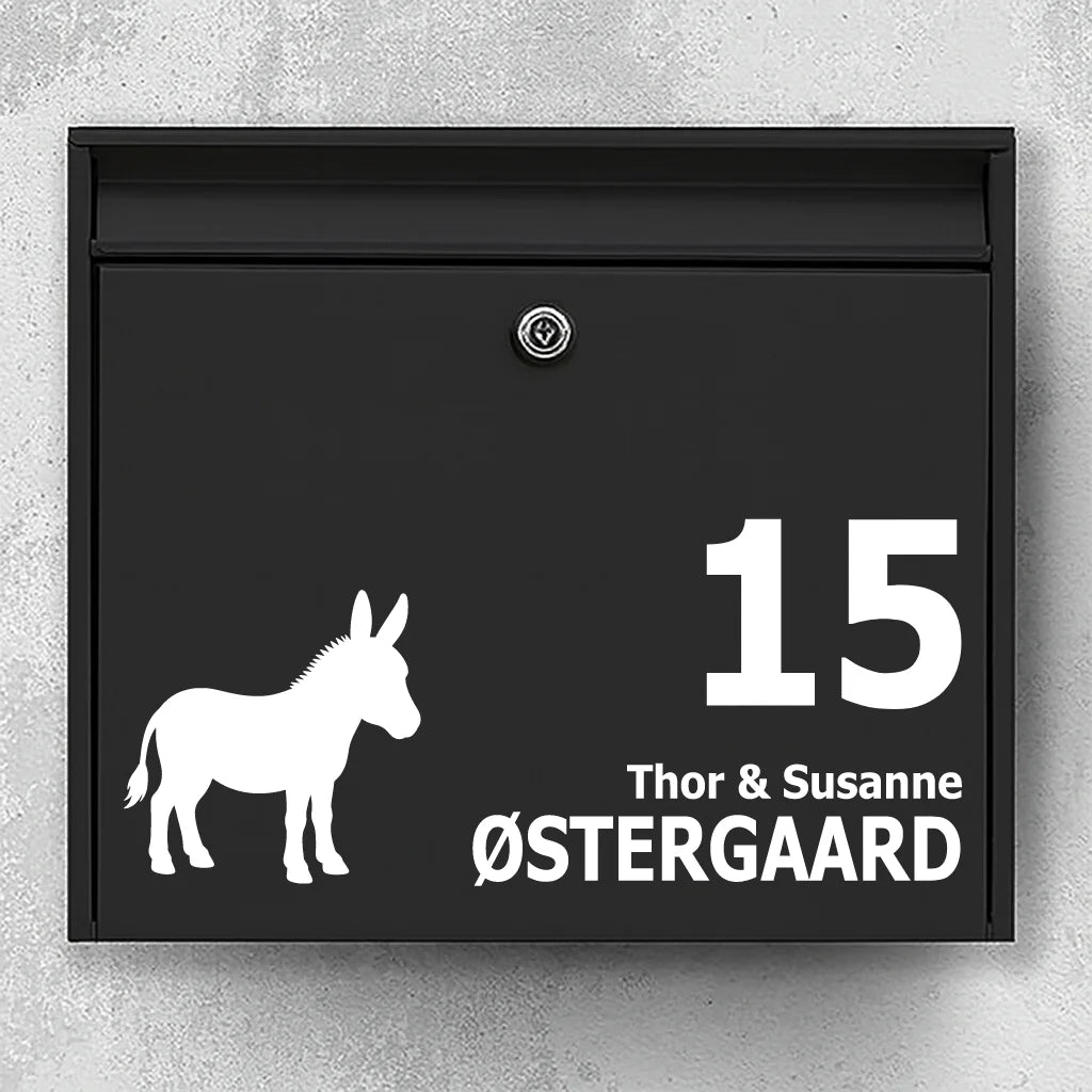 Mailbox sticker with Donkey