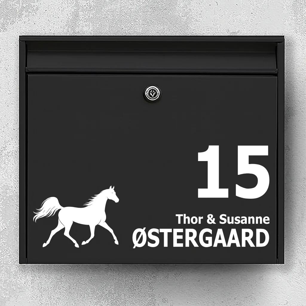Mailbox sticker with Arabian Horse