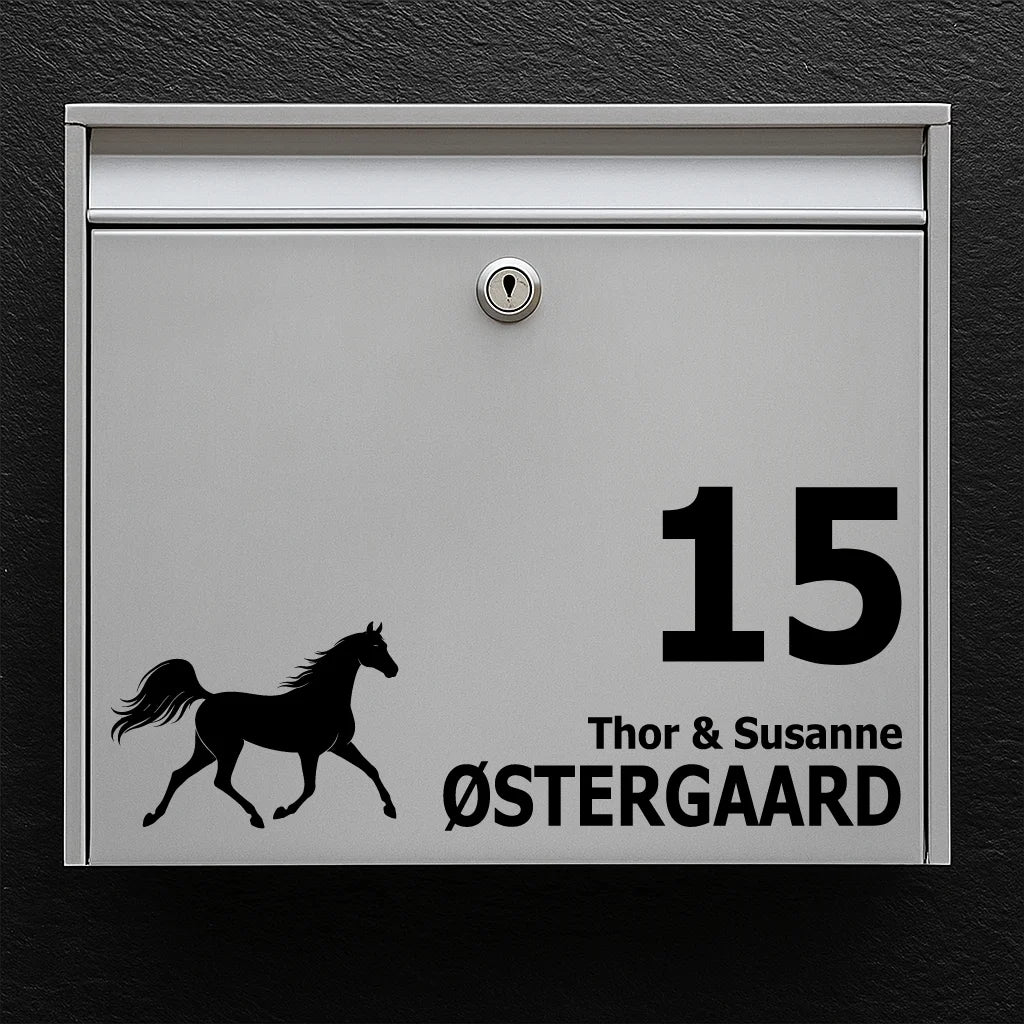 Mailbox sticker with Arabian Horse