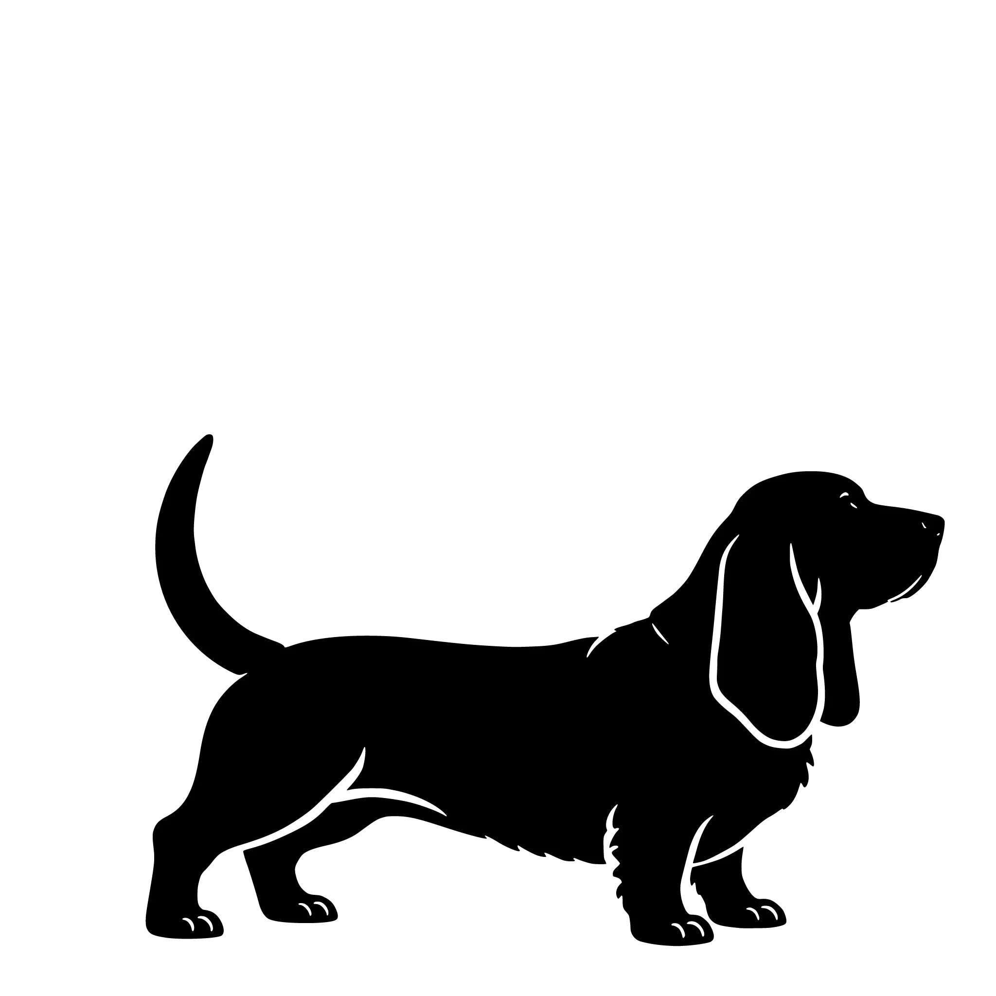  Basset Hound – Single Motif Sticker