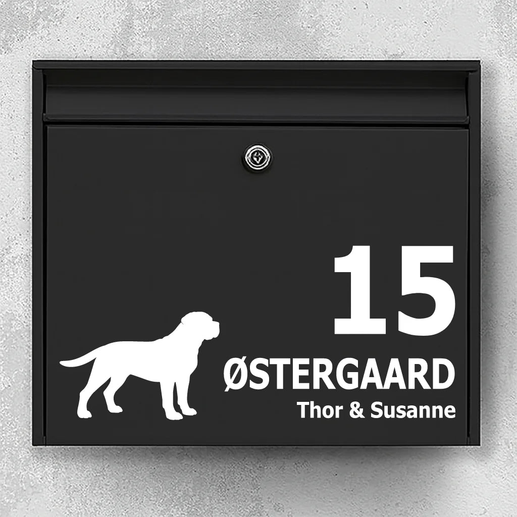 Mailbox sticker with Cane Corso