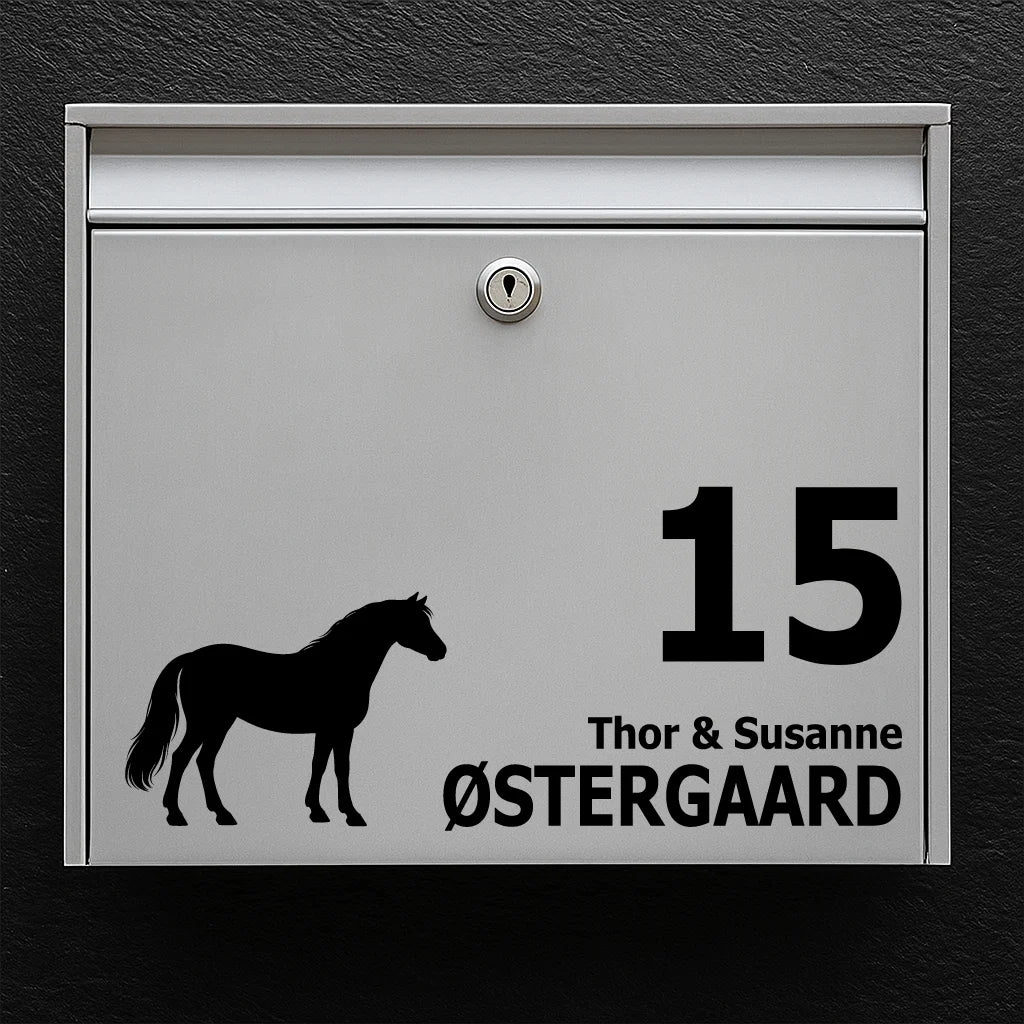 Mailbox sticker with Connemara Pony