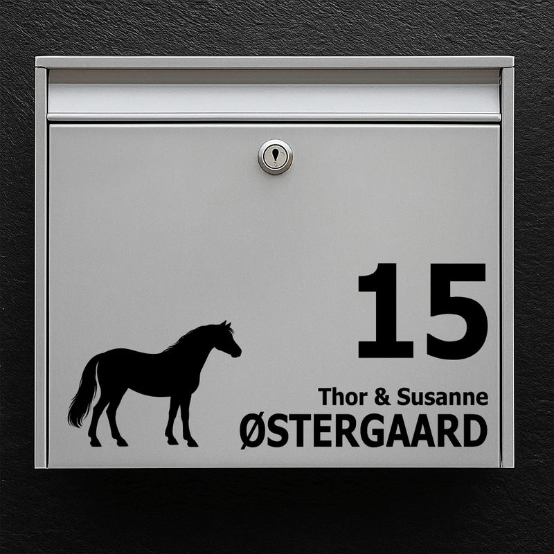 Mailbox sticker with Connemara Pony