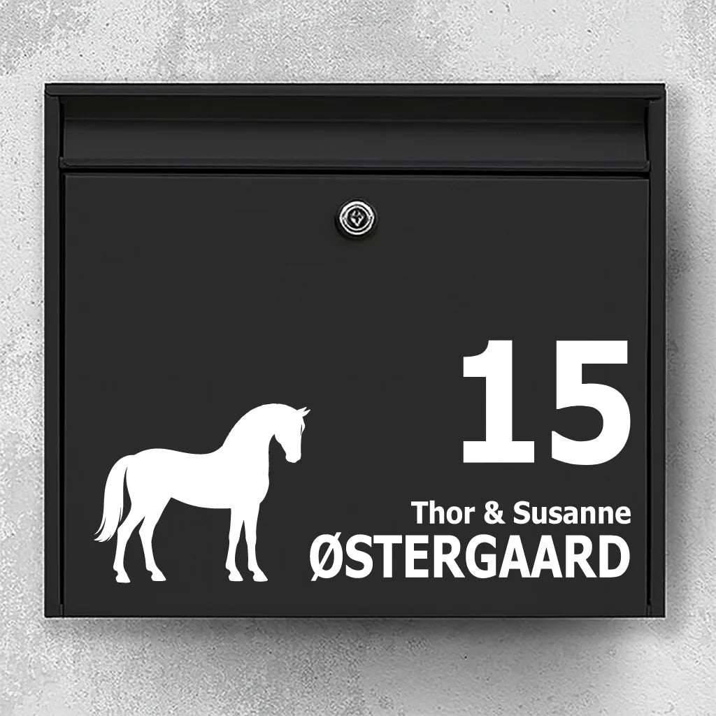 Mailbox sticker with Danish Sports Pony