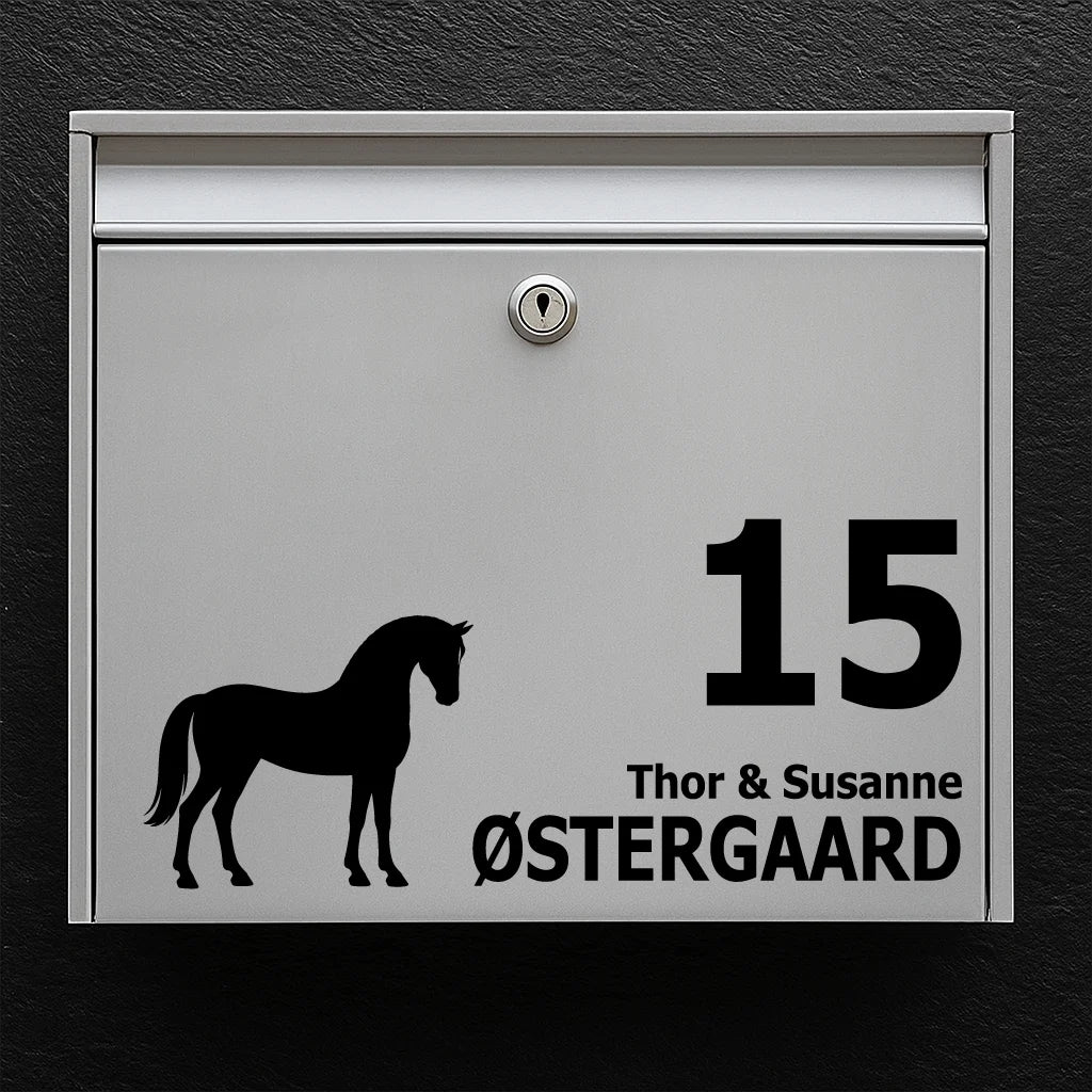 Mailbox sticker with Danish Sports Pony