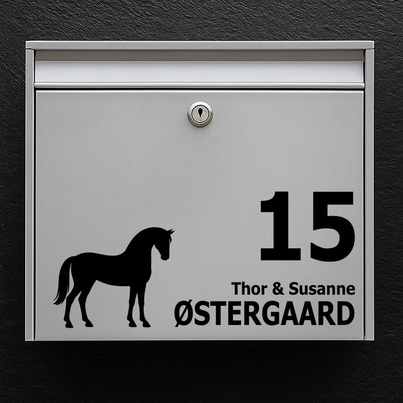 Mailbox sticker with Danish Sports Pony