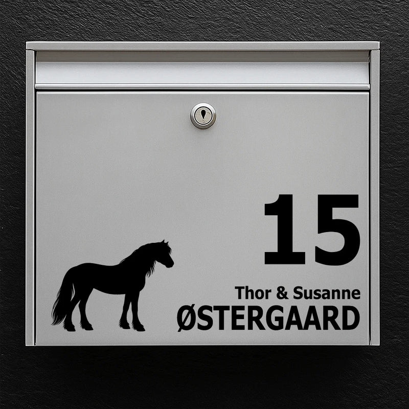 Mailbox sticker with Fell Pony