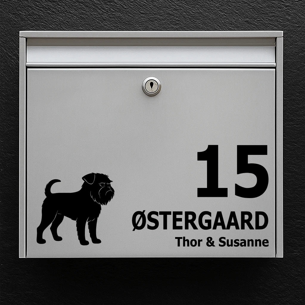 Mailbox sticker with Brussels Griffon
