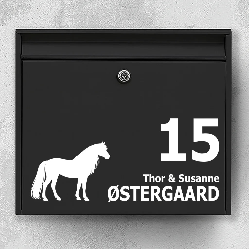 Mailbox sticker with Haflinger
