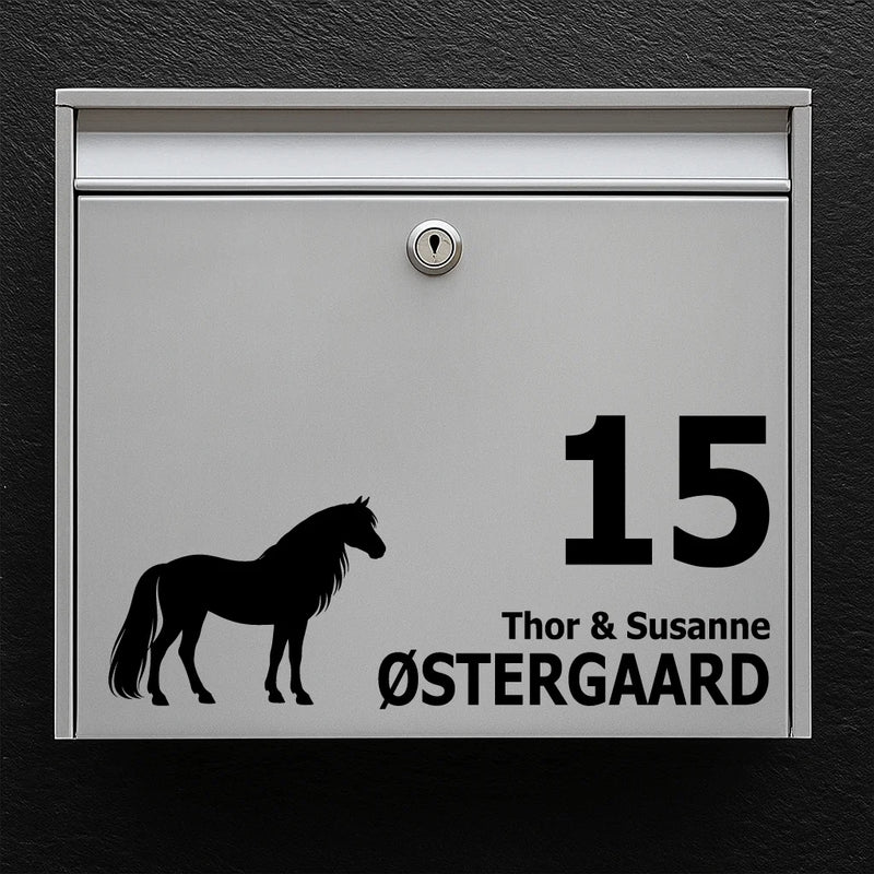 Mailbox sticker with Haflinger