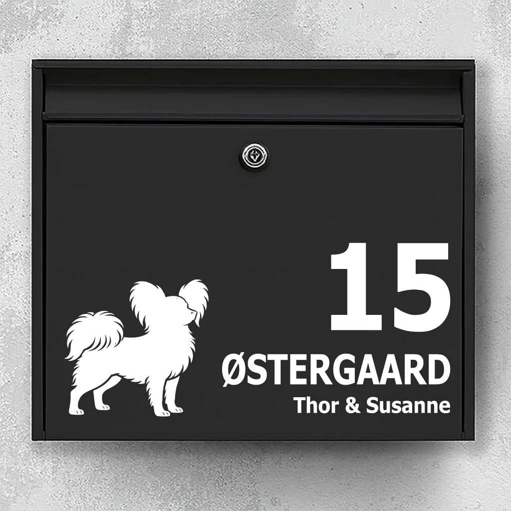 Mailbox sticker with papillon