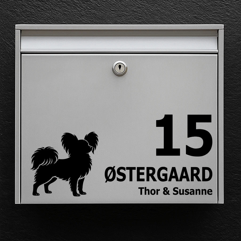 Mailbox sticker with papillon