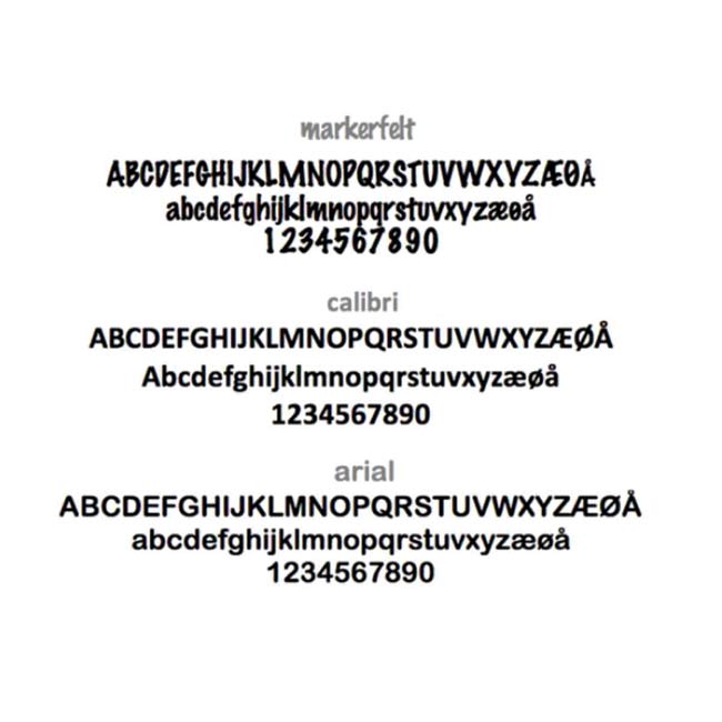 Mailbox sticker – optional font: house number in the right corner, first names & two last names