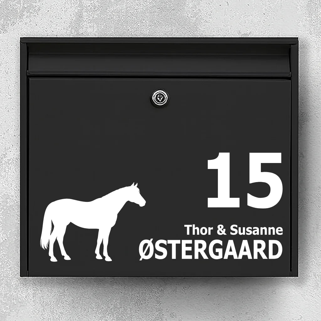 Mailbox sticker with Pinto