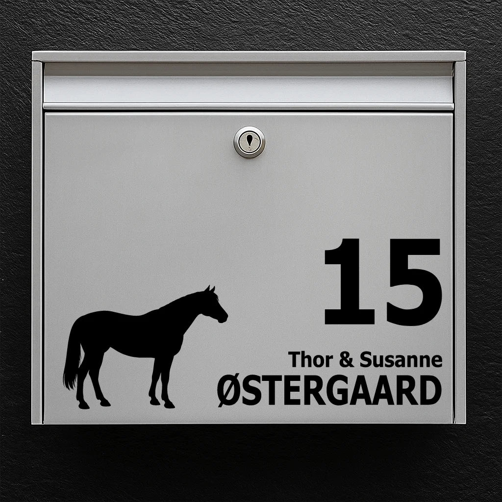 Mailbox sticker with Pinto