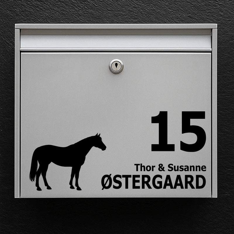 Mailbox sticker with Pinto