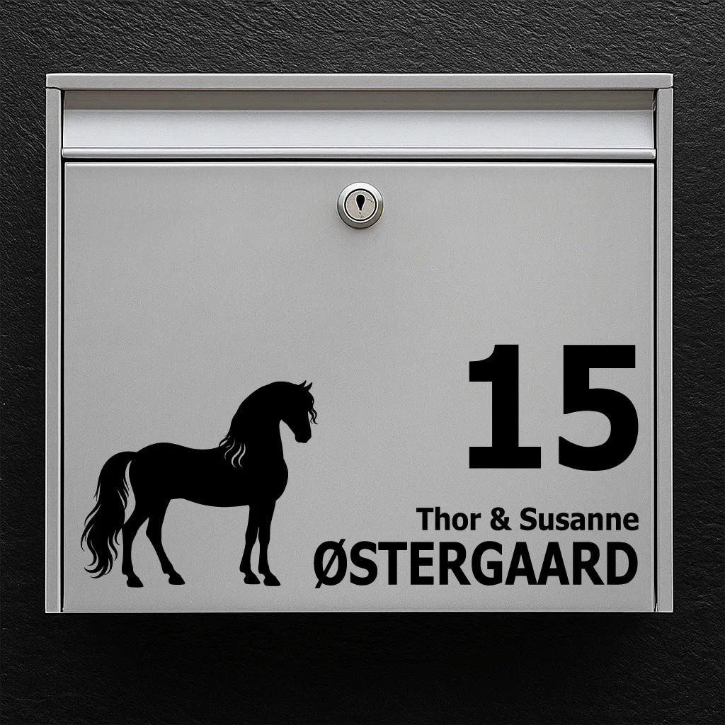 Mailbox sticker with PRE / Andalusian