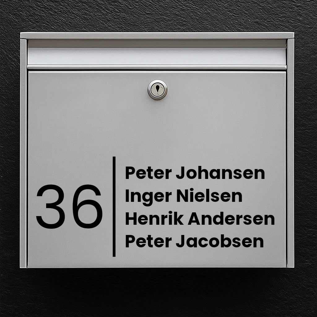 Mailbox sticker stylish design