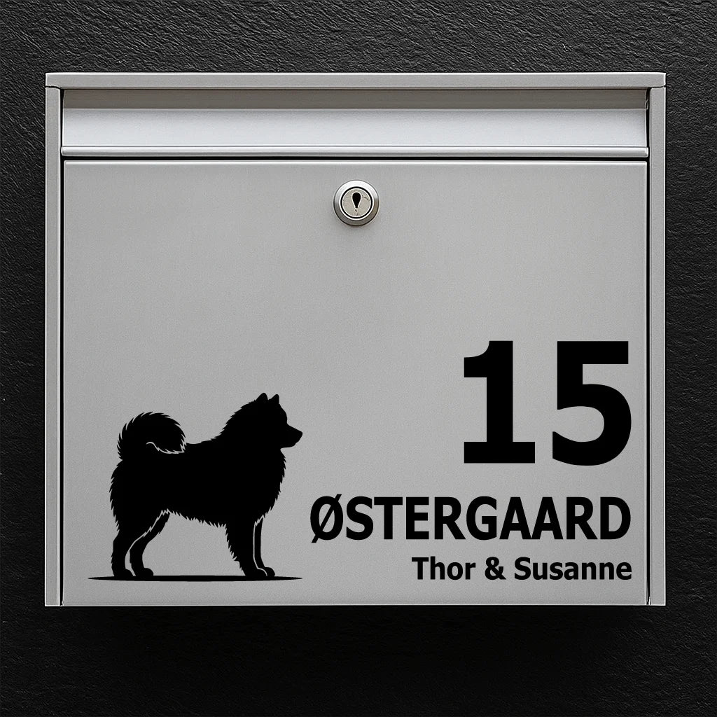 Mailbox sticker with Samoyed