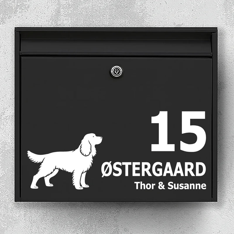 Mailbox sticker with Springer spaniel