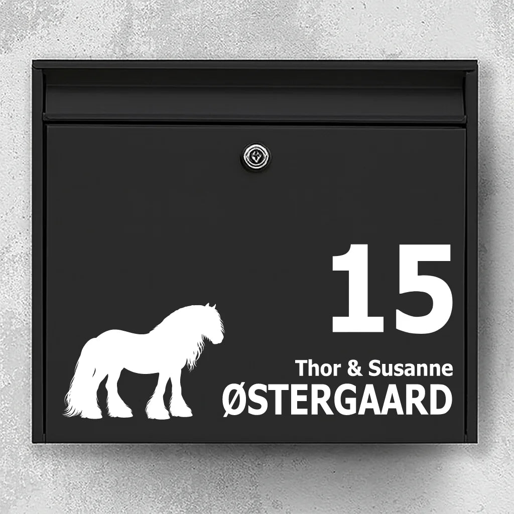 Mailbox sticker with Tinker / Irish Cob