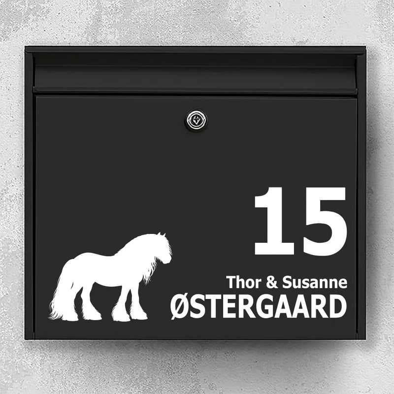 Mailbox sticker with Tinker / Irish Cob