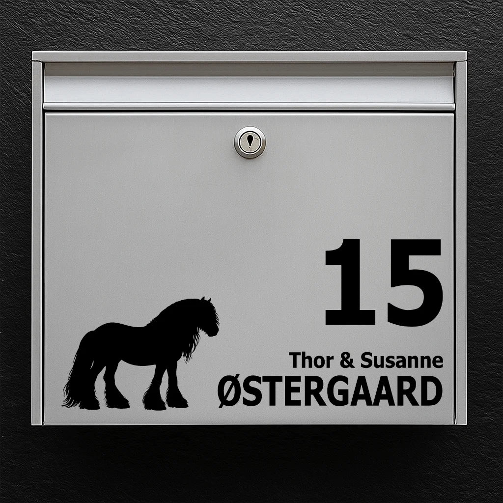 Mailbox sticker with Tinker / Irish Cob