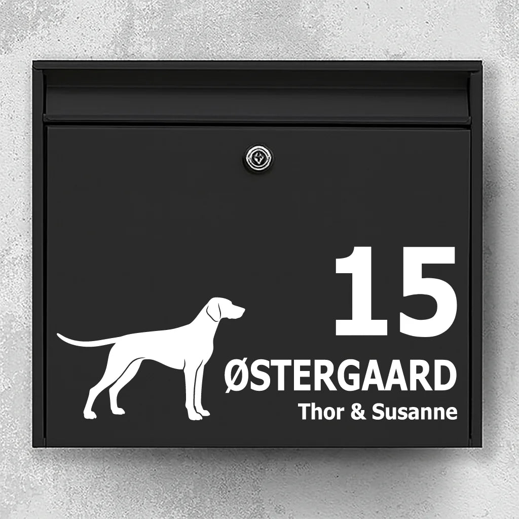 Mailbox sticker with German Shorthaired Pointer