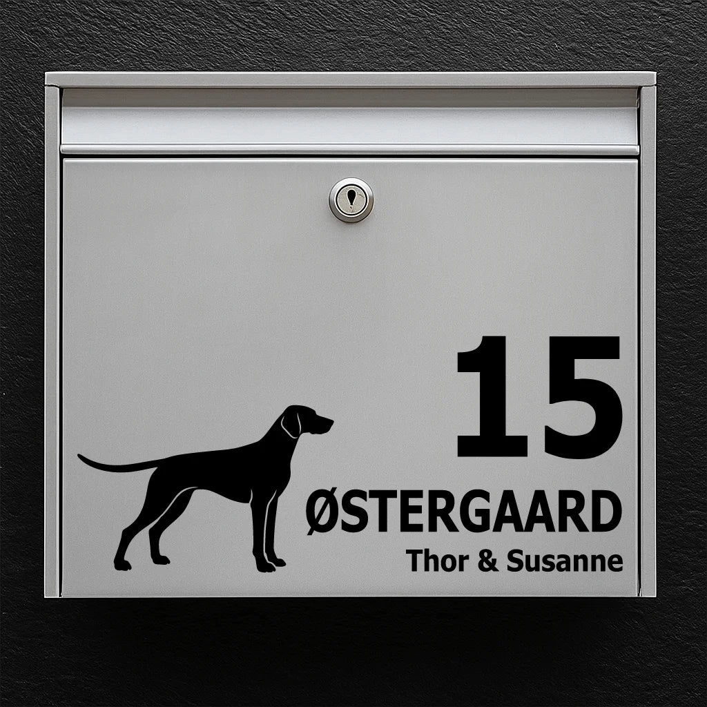 Mailbox sticker with German Shorthaired Pointer