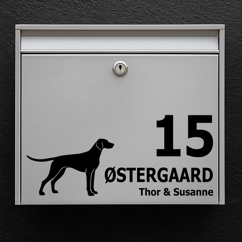 Mailbox sticker with German Shorthaired Pointer