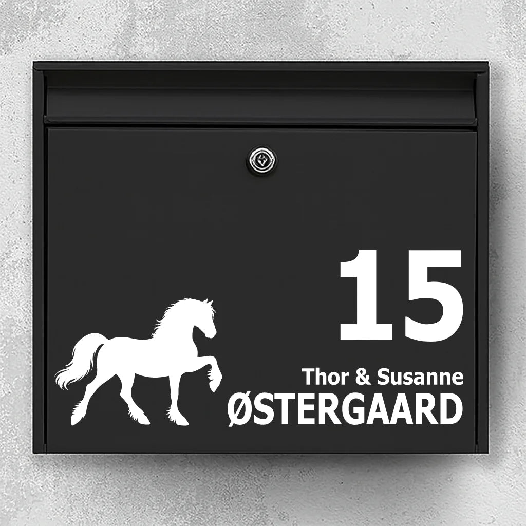Mailbox sticker with Welsh Cob