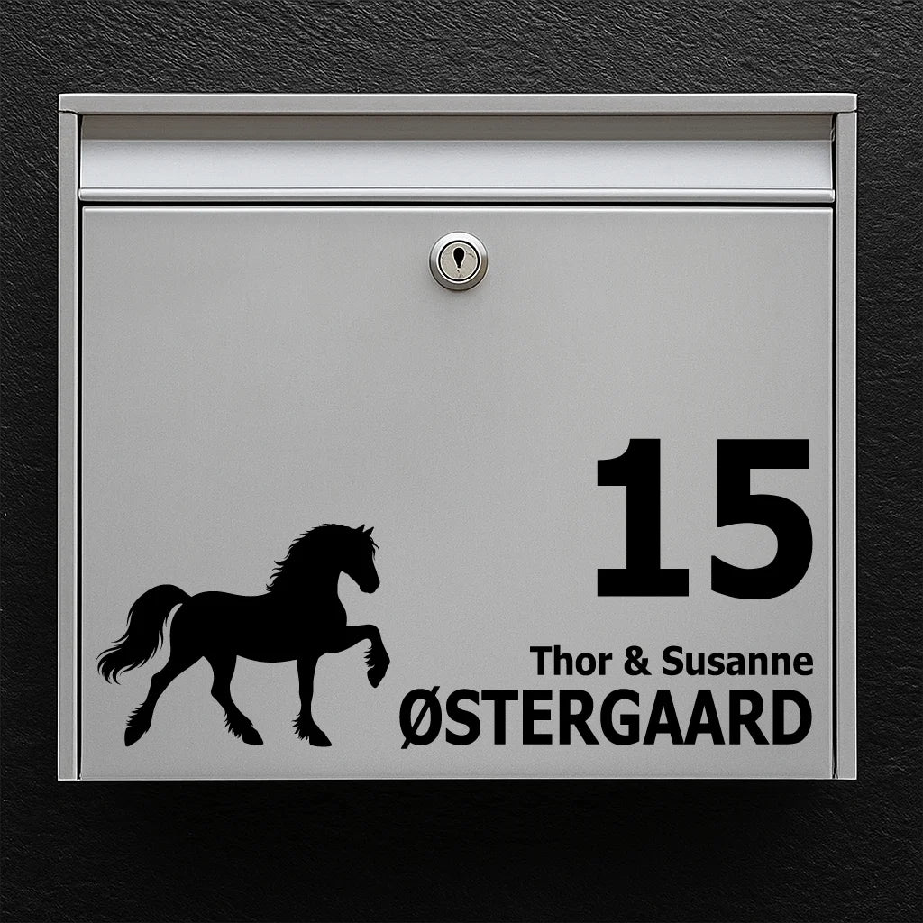 Mailbox sticker with Welsh Cob