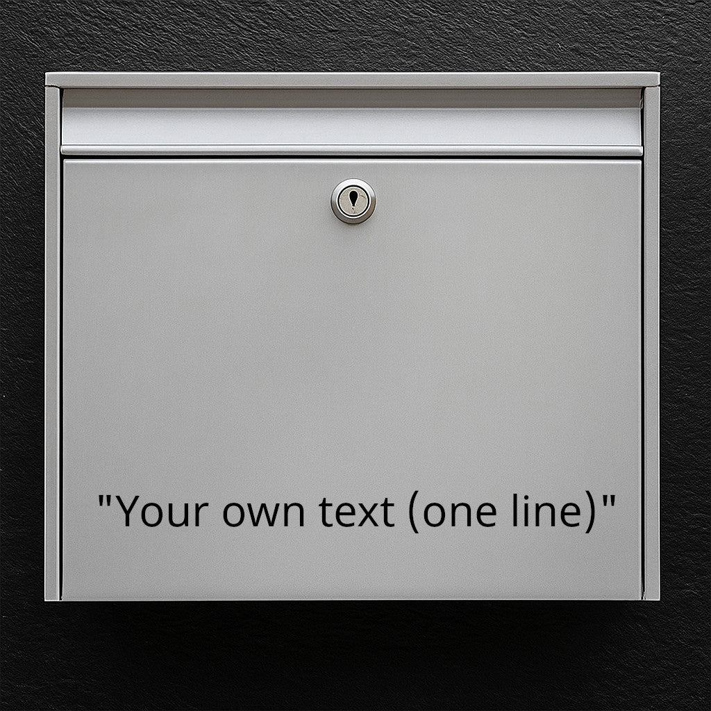 Mailbox sticker - decide the text yourself (max 30x30cm)